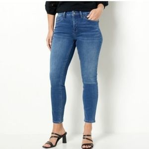 LAURIE FELT regular slim-leg knit clean jeans XL light blue